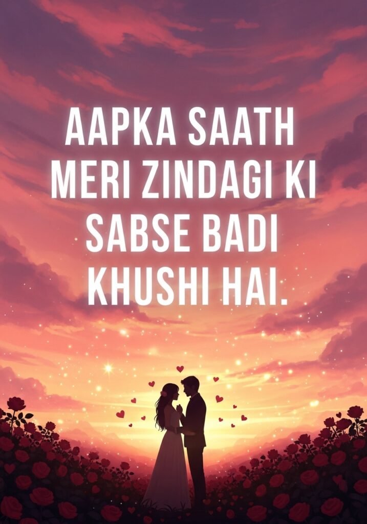 Aapka saath meri zindagi ki sabse badi khushi hai