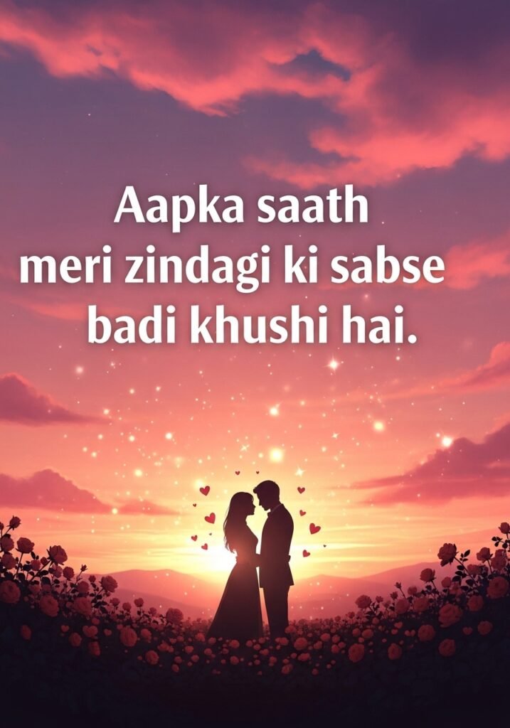Aapka saath meri zindagi ki sabse badi khushi hai
