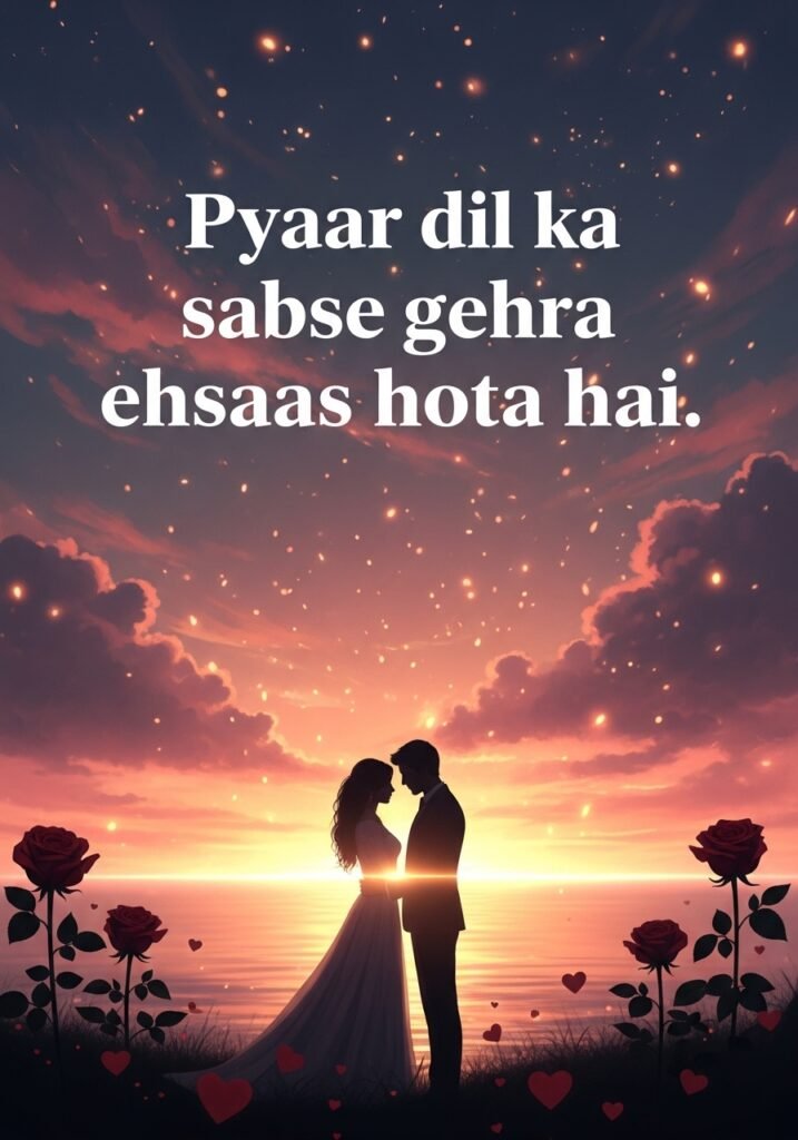 Pyaar dil ka sabse gehra ehsaas hota hai.
